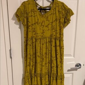 Anthropologie Golden Mini Dress
